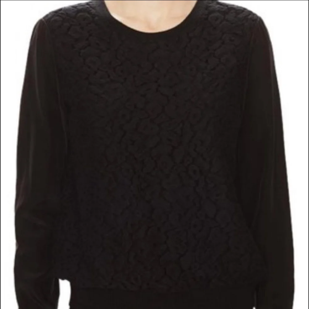 Vince | Black Leopard Blouse - Picture 2 of 8